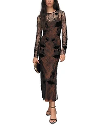 Reiss Petites Lulu Lace Detail Midi Dress