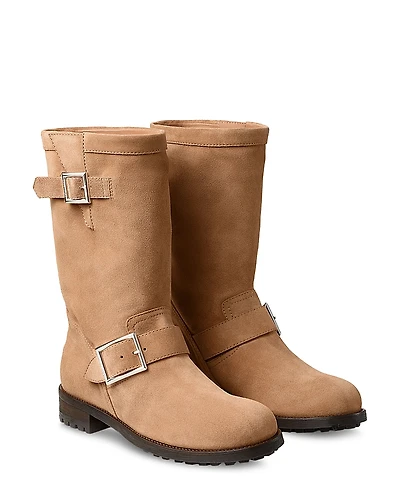Jimmy Choo Women's Biker Mid Buckle Boots