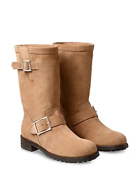 Jimmy Choo Women's Biker Mid Buckle Boots