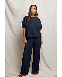 perfectwhitetee French Terry Puff Sleeve Sweatshirt