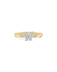 Phillips House 14K Yellow Gold Diamond Stack Butterfly Ring, 0.09 tcw