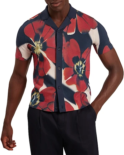 Ted Baker Wyric Printed Short Sleeve Button Front Shirt