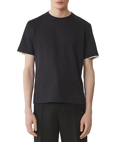 Lanvin Cotton T-Shirt with Silk Detail