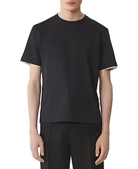 Lanvin Cotton T-Shirt with Silk Detail