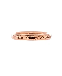 Pre-Owned Van Cleef & Arpels Tendrement Signature Wedding Band Ring 18K Rose Gold