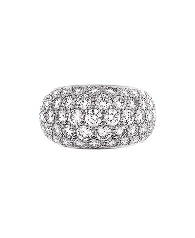 Pre-Owned Cartier Bombe Ring 18K White Gold with Diamonds