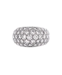 Pre-Owned Cartier Bombe Ring 18K White Gold with Diamonds