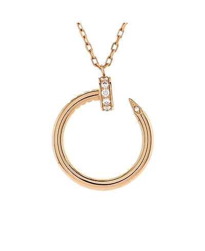 Pre-Owned Cartier Juste un Clou Pendant Necklace 18K Rose Gold with Diamonds