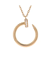 Pre-Owned Cartier Juste un Clou Pendant Necklace 18K Rose Gold with Diamonds
