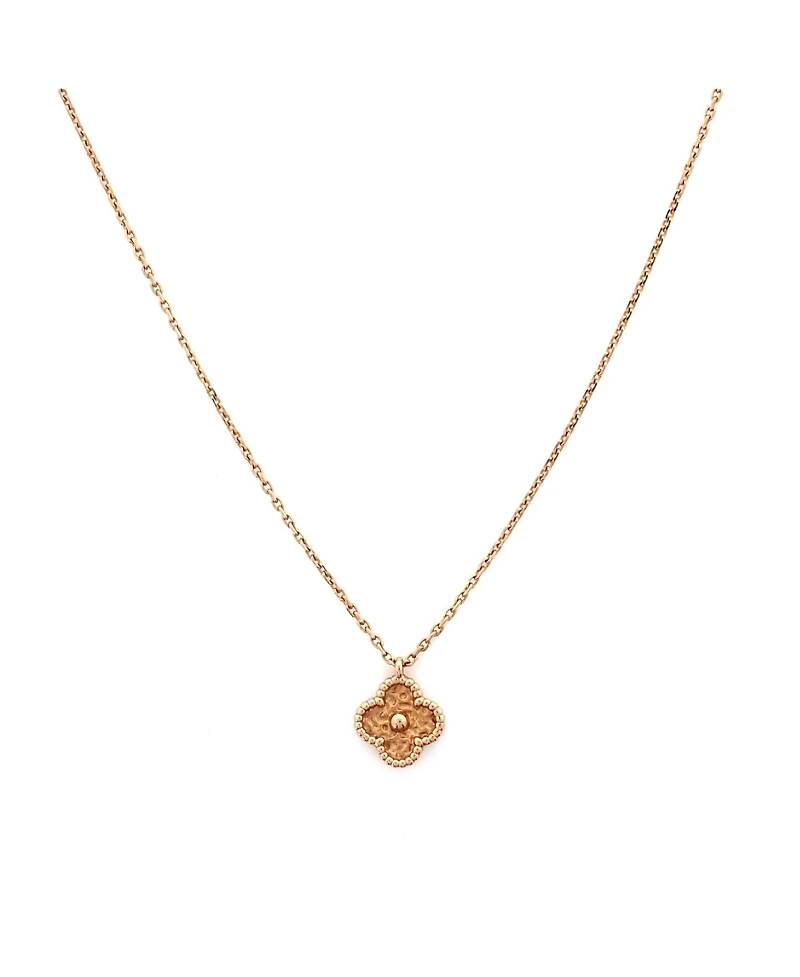 Pre-Owned Van Cleef & Arpels Sweet Alhambra Pendant Necklace 18K Rose Gold, 15