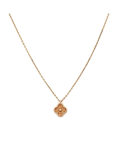 Pre-Owned Van Cleef & Arpels Sweet Alhambra Pendant Necklace 18K Rose Gold, 15