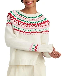 Chinti & Parker Women's Wool-Cashmere Bow Fairisle Sweater
