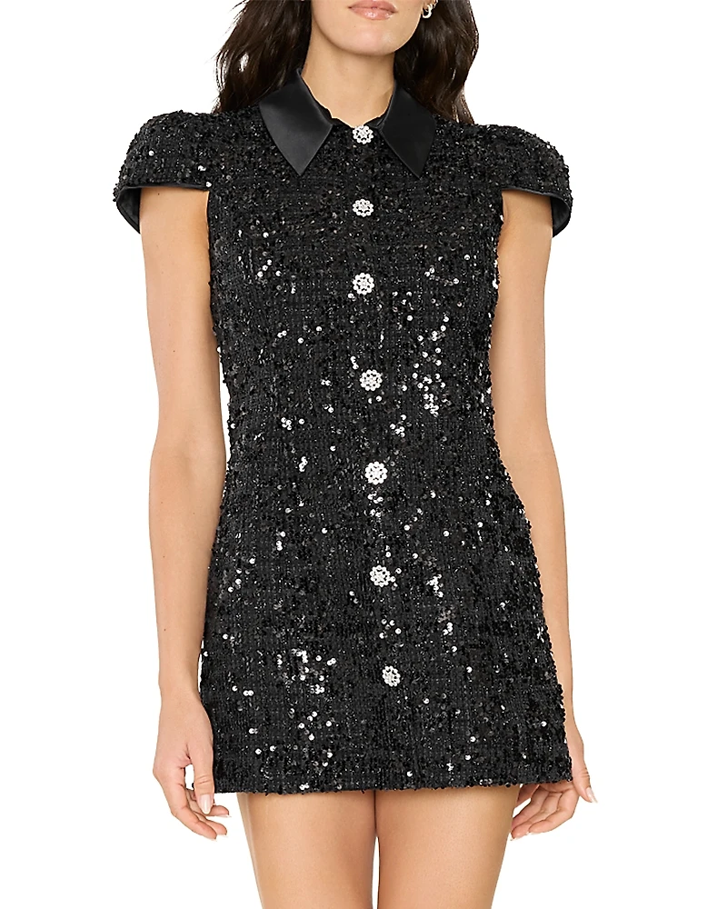 Likely Estella Sequined Tweed Mini Dress