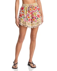 Farm Rio Banana Flowers Pom Shorts