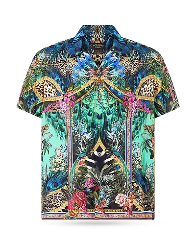 Camilla Animal Alchemy Relaxed Fit Short Sleeve Camp Shirt