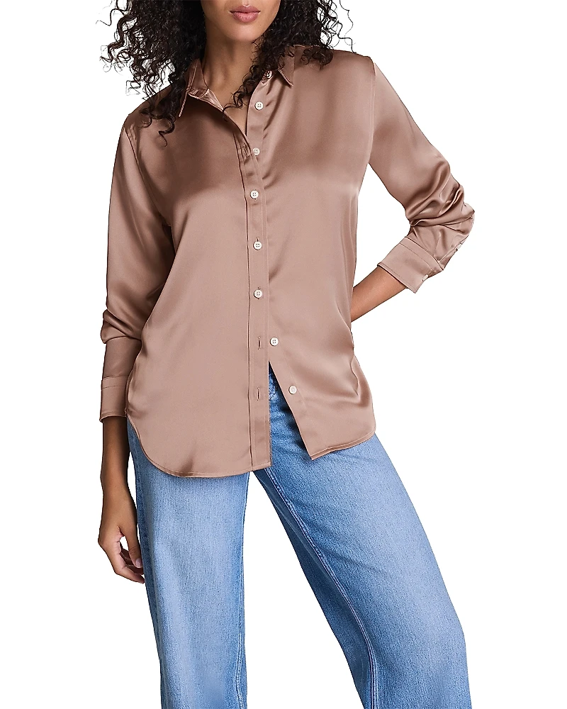 Spanx Better Than Silk Button Down Shirt