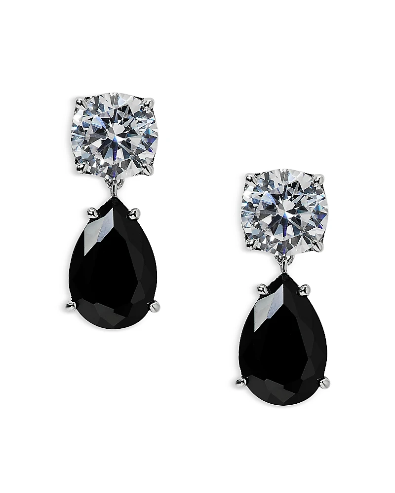 Nadri Maiden Cubic Zirconia Pear Shape Drop Earrings