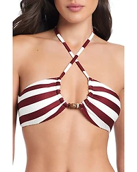 Red Carter Halter Bikini Top