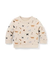 Janie and Jack Boys' Dog French Terry Sweatshirt - Baby