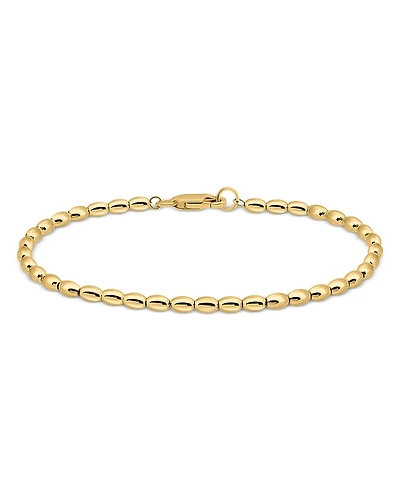 Aqua Oval Beaded Collar Necklace, 16-18 - Exclusive