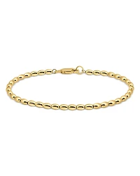 Aqua Oval Beaded Collar Necklace, 16-18 - Exclusive