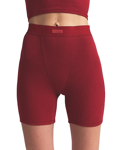 Skims Cotton Rib Boxer Shorts