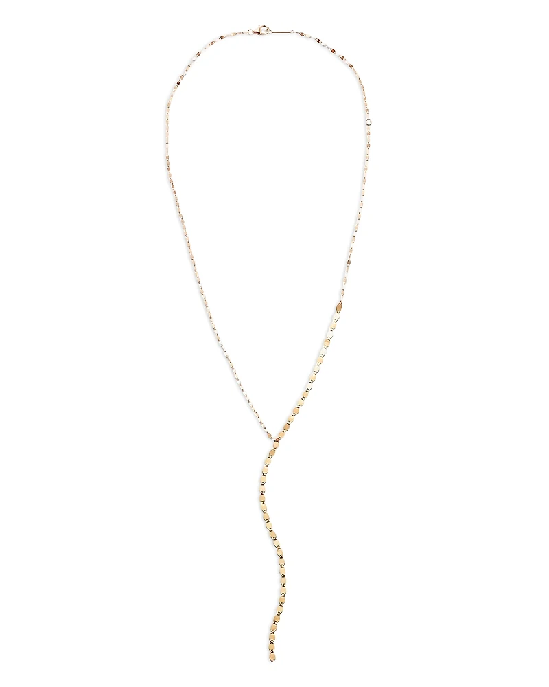 Lana Jewelry 14K Yellow Gold Graduated Link Lariat Necklace, 18