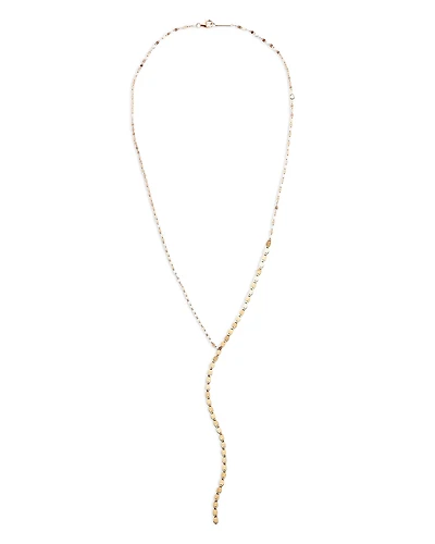 Lana Jewelry 14K Yellow Gold Graduated Link Lariat Necklace, 18