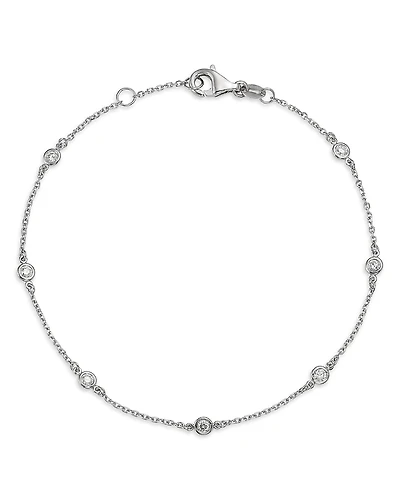 Bloomingdale's Fine Collection Diamond Bezel Station Bracelet