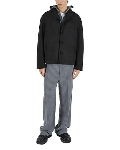 Krost Faux Suede Lapel Jacket