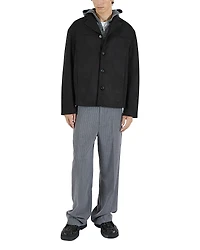 Krost Faux Suede Lapel Jacket