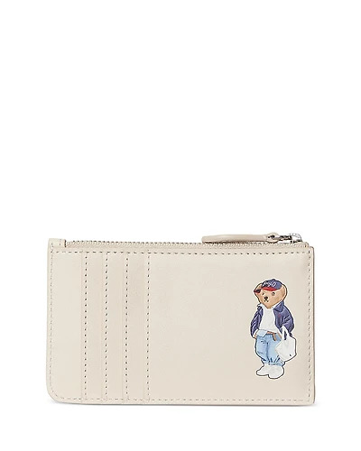 Polo Ralph Lauren Polo Bear Leather Zip Card Case