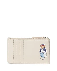 Polo Ralph Lauren Polo Bear Leather Zip Card Case