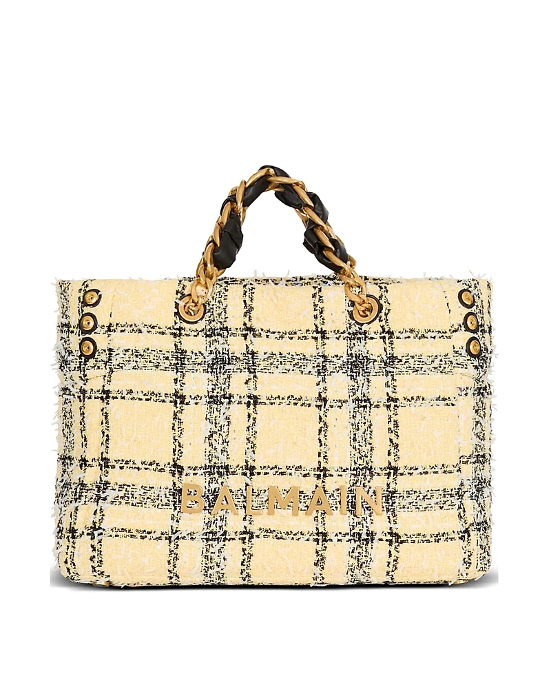 Balmain Plaid Tweed 1945 Tote Bag