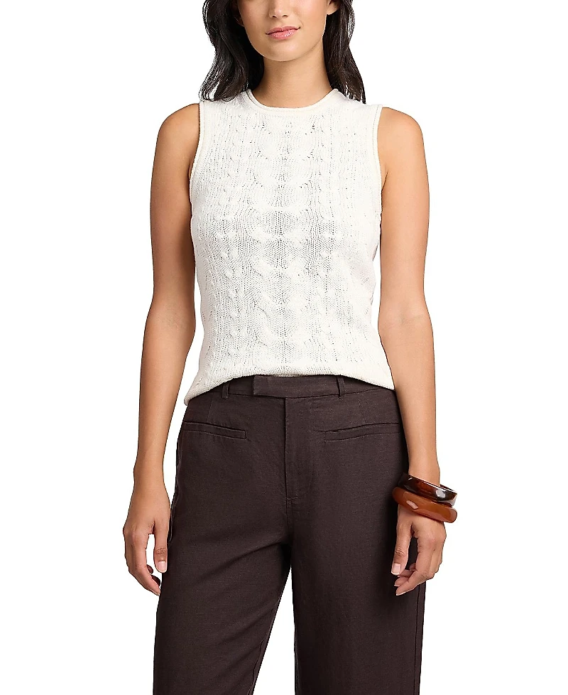 Onia Linen Cable Knit Tank