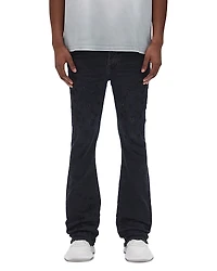 Purple Brand Flared Leg Beaded Monogram Jeans