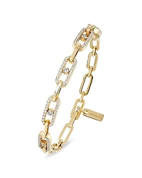 Messika 18K Yellow Gold Move Link Diamond Open Chain Bracelet