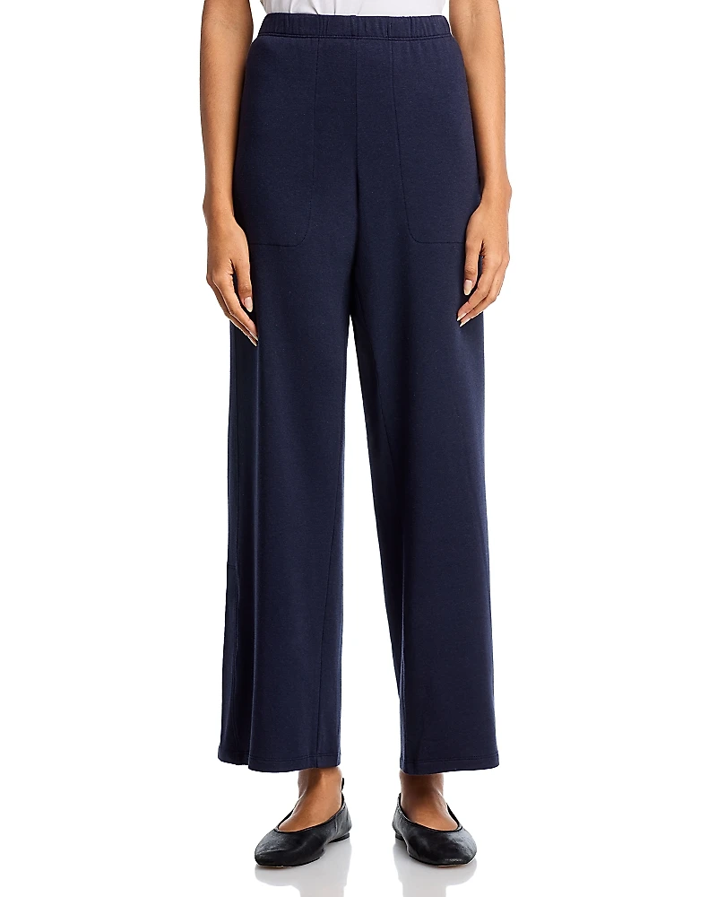 Eileen Fisher Cozy Brushed Terry Straight Pants