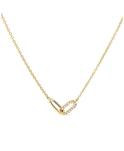 Ana Luisa Solid Yellow Gold Lab Grown Diamond Link Necklace