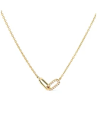 Ana Luisa Solid Yellow Gold Lab Grown Diamond Link Necklace