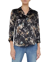 L'Agence Dani Silk 3/4 Sleeve Blouse