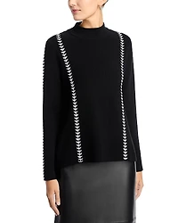 Elie Tahari The Goldie Mock Neck Sweater