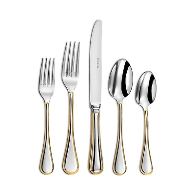 Couzon Lyrique Gold Accent 5 Piece Place Setting