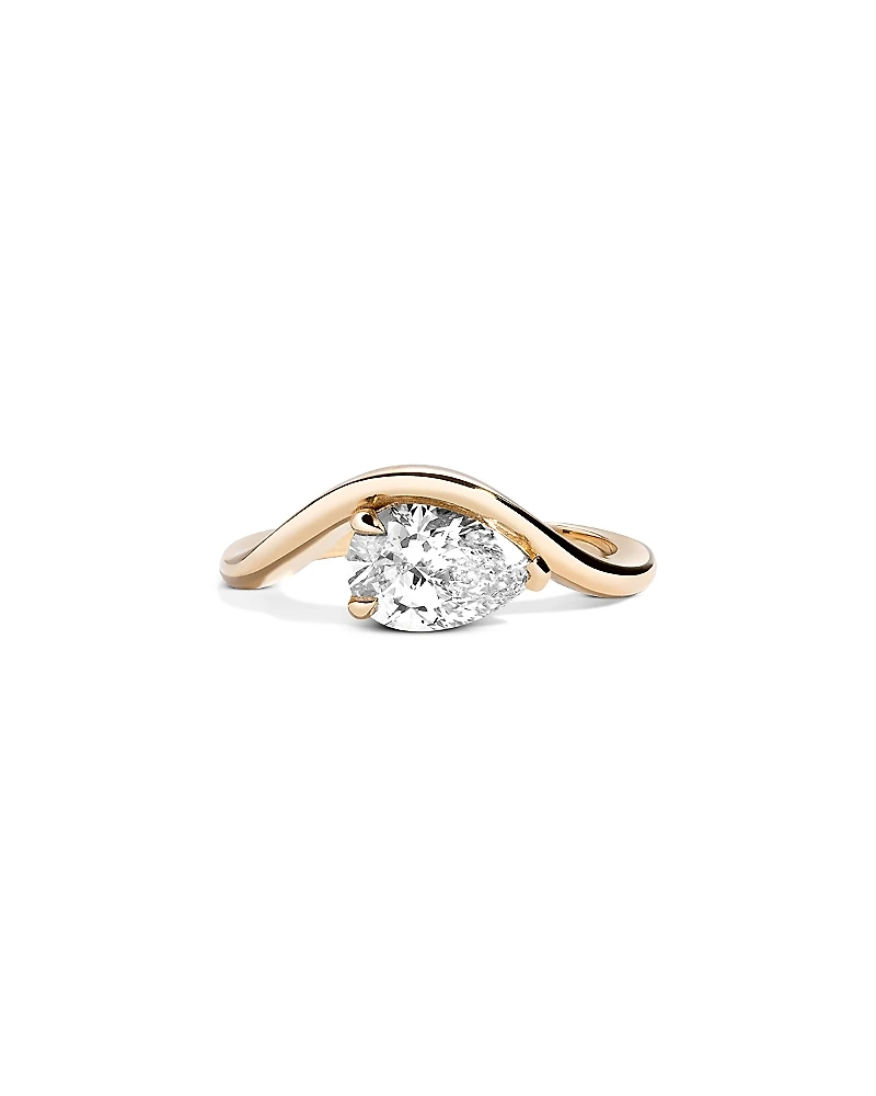 Shahla Karimi from the Luxe Collection Certified Lab Grown Diamond East West Pear Eye Ring