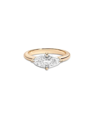 Shahla Karimi from the Luxe Collection Certified Lab Grown Diamond East West Step Cut Marquis Ring