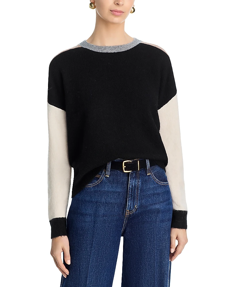 Aqua Colorblock Crewneck Sweatshirt - Exclusive