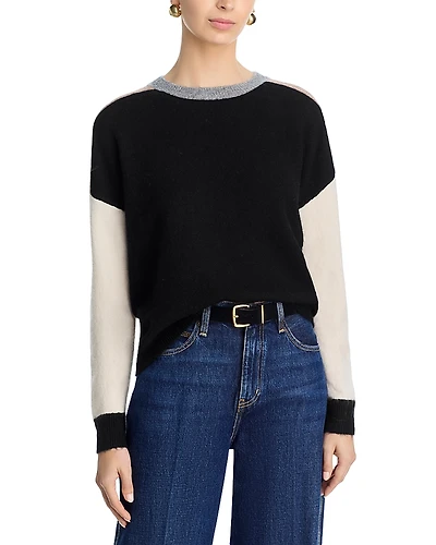 Aqua Colorblock Crewneck Sweatshirt - Exclusive