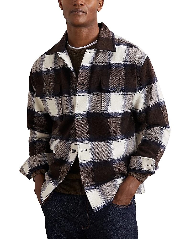 Reiss Checked Twin Pocket Overshirt
