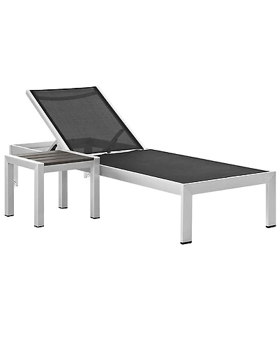 Modway Shore 2 Piece Outdoor Patio Aluminum Set