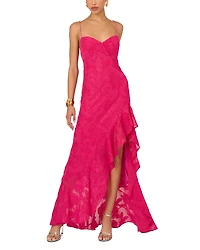 Adrianna By Papell Clipped Jacquard Dress